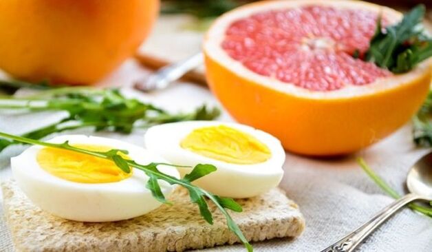 грейпфрут и яйцо для диеты магги